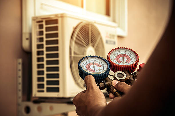 Professional Heat Pump Repair technician working in La Verne, CA
